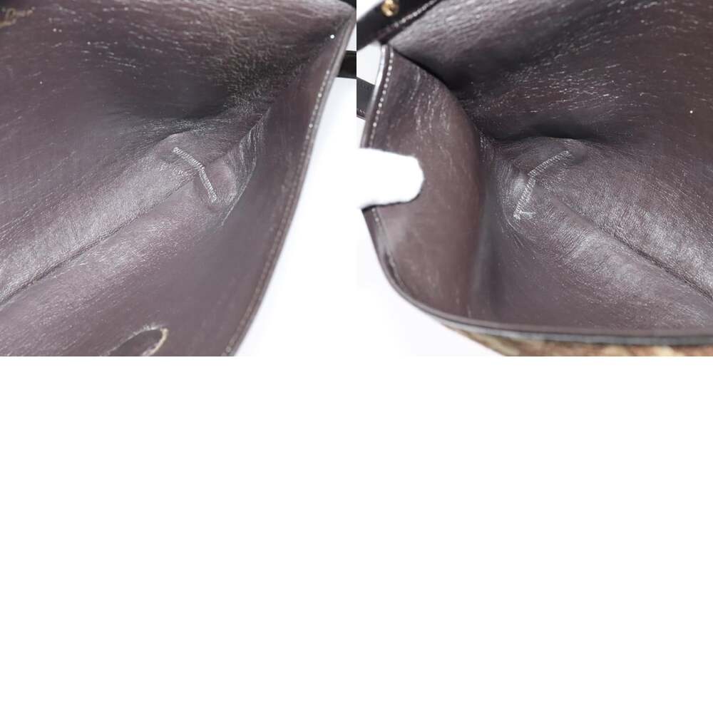 DIOR Trotter Canvas Shoulder Bag Brown Gold - Picture 12 of 12